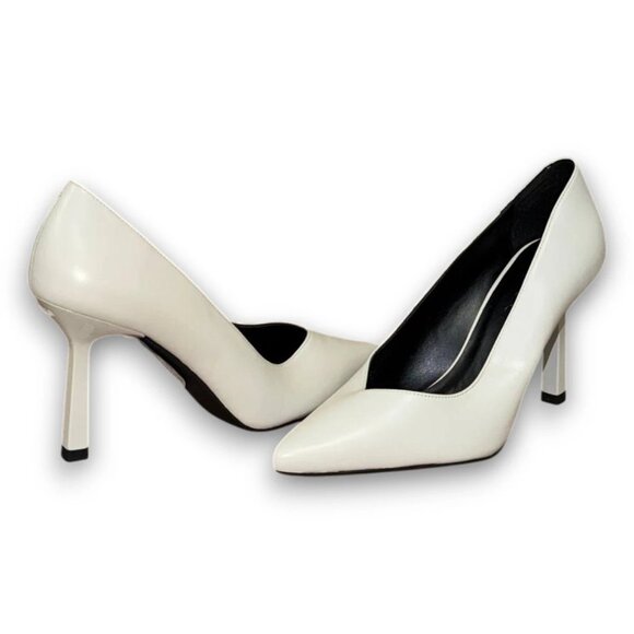HUGO Katniss Pump 90 Women's White Leather Stiletto Heels US 7 (EU 37) MSRP $232 - Picture 9 of 9